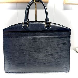 VINTAGE LV Louis Vuitton Black Epi Leather Riviera